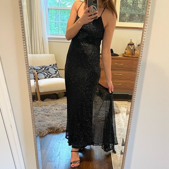 Vintage Ralph Lauren Metallic Mesh Mermaid Dress - Picture 5 of 16